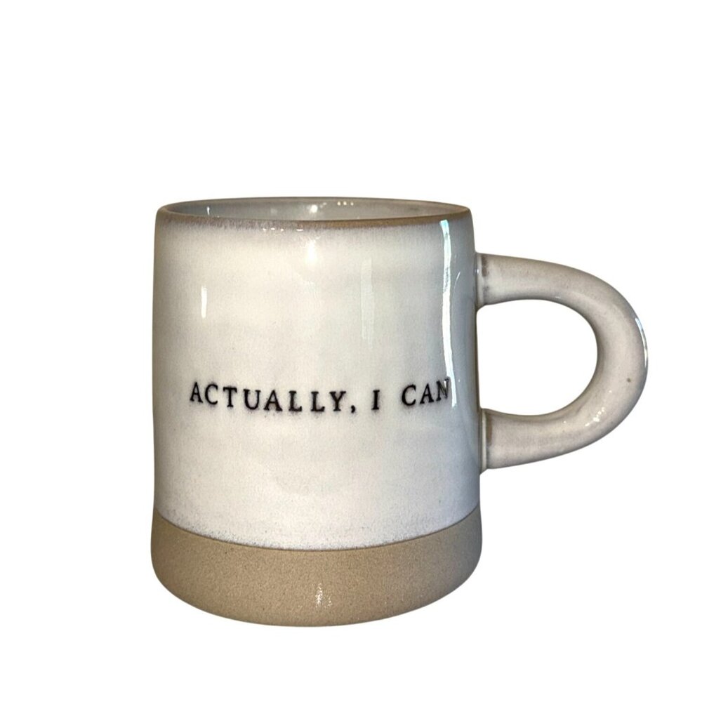 Hearth & Hand Stoneware Mug With "Actually I Can" Inspirational Quote